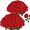 Spring Tabletop Decor – 48PCS Red Velvet Artificial Roses with Bendable Stems, Realistic Fake Flowers for Wedding Bouquets, Valentine’s Day, Mother’s Day, Baby Shower, Party, Home Centerpieces